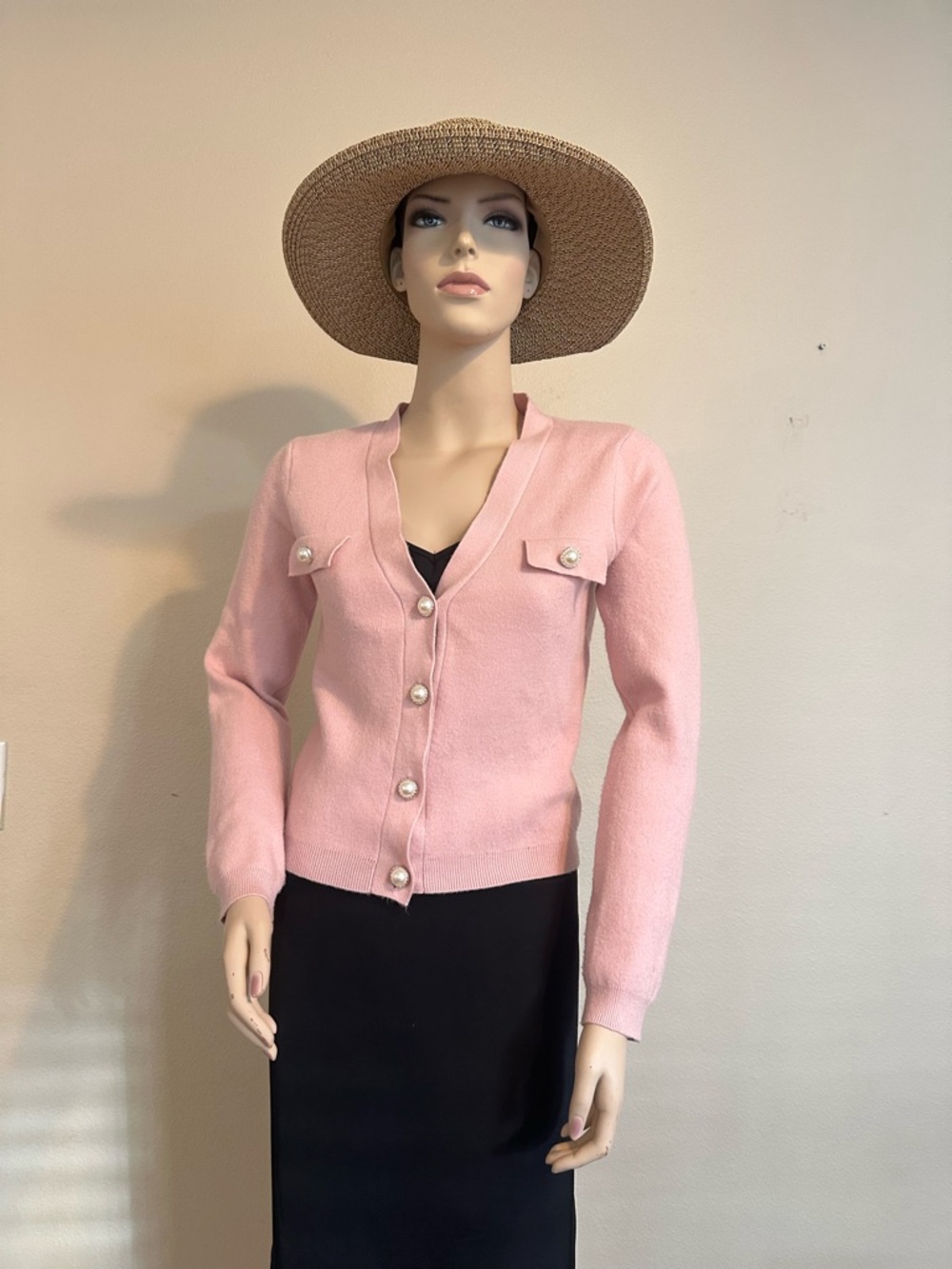 Philosophy Republic Pink Pearl Button Cardigan Sweater Small